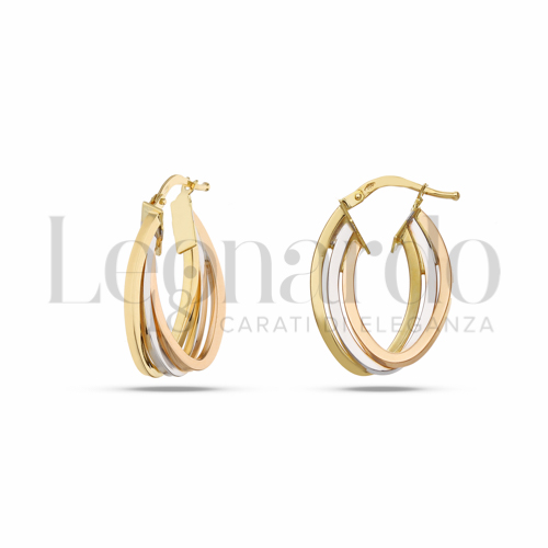 18x22 mm Diametro interno o misura in Oro Giallo, Oro Bianco e Oro Rosa da 3,8gr.