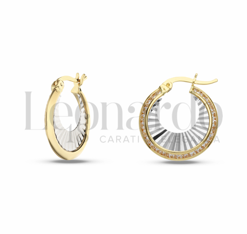 12 mm Diametro interno o misura con Zircone bianco in Oro Giallo e Oro Bianco da 2gr.
