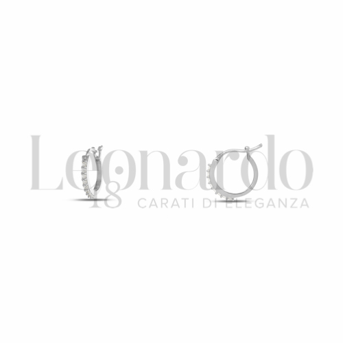 8 mm Diametro interno o misura con Zircone bianco in Oro Bianco da 1,2gr.