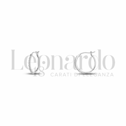 10 mm Diametro interno o misura con Zircone bianco in Oro Bianco da 1,6gr.