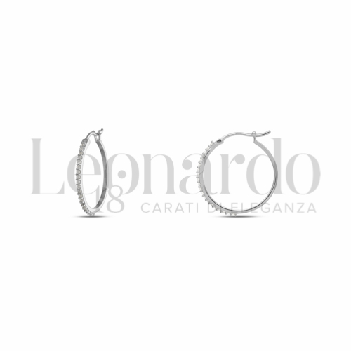 15 mm Diametro interno o misura con Zircone bianco in Oro Bianco da 2,3gr.