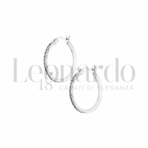 20 mm Diametro interno o misura con Zircone bianco in Oro Bianco da 2gr.