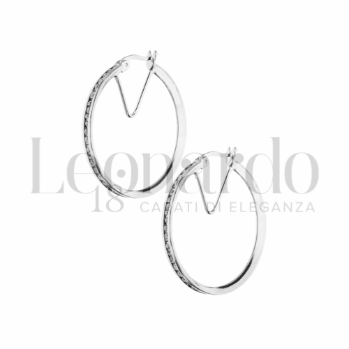 25 mm Diametro interno o misura con Zircone bianco in Oro Bianco da 3gr.