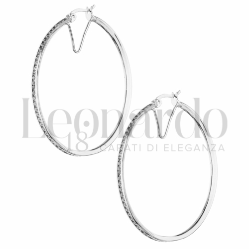 35 mm Diametro interno o misura con Zircone bianco in Oro Bianco da 4,1gr.