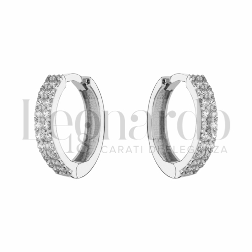 10 mm Diametro interno o misura con Zircone bianco in Oro Bianco da 2gr.