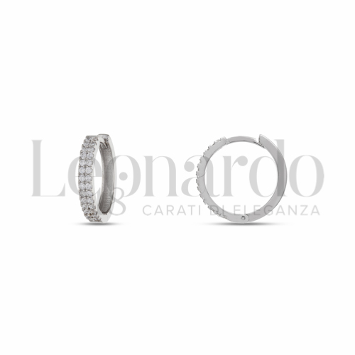 15 mm Diametro interno o misura con Zircone bianco in Oro Bianco da 3gr.