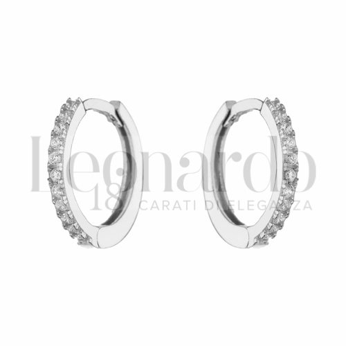 10 mm Diametro interno o misura con Zircone bianco in Oro Bianco da 1,5gr.