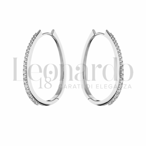 20x25 mm Diametro interno o misura con Zircone bianco in Oro Bianco da 5,2gr.