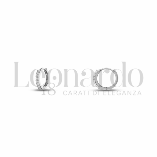 8 mm Diametro interno o misura con Zircone bianco in Oro Bianco da 1,4gr.