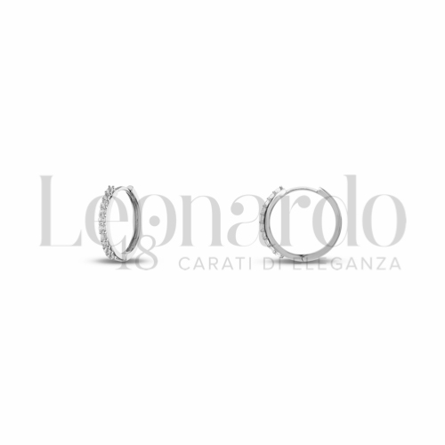 10 mm Diametro interno o misura con Zircone bianco in Oro Bianco da 2,1gr.