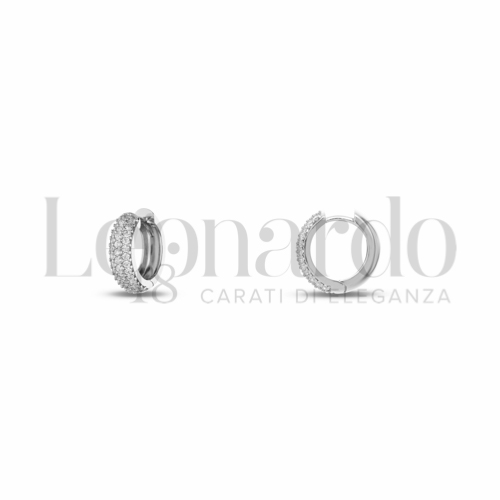 con Zircone bianco in Oro Bianco da 3,7gr.