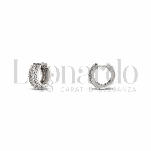 con Zircone bianco in Oro Bianco da 5,7gr.