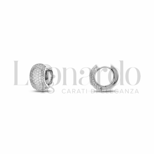 con Zircone bianco in Oro Bianco da 6,6gr.