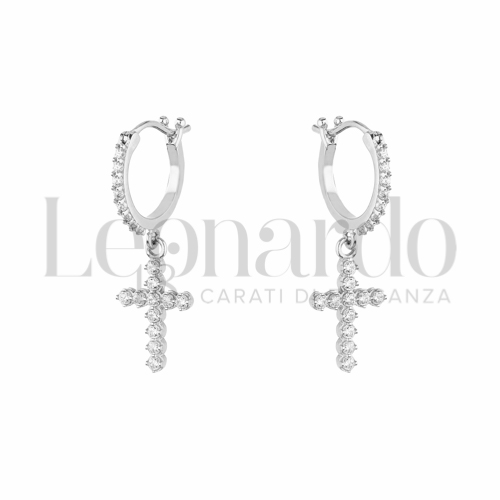 8 mm Diametro interno o misura con Zircone bianco in Oro Bianco da 2gr.