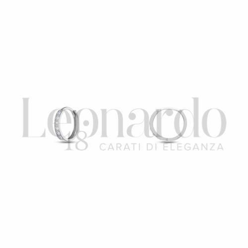 8 mm Diametro interno o misura con Zircone bianco in Oro Bianco da 0,9gr.