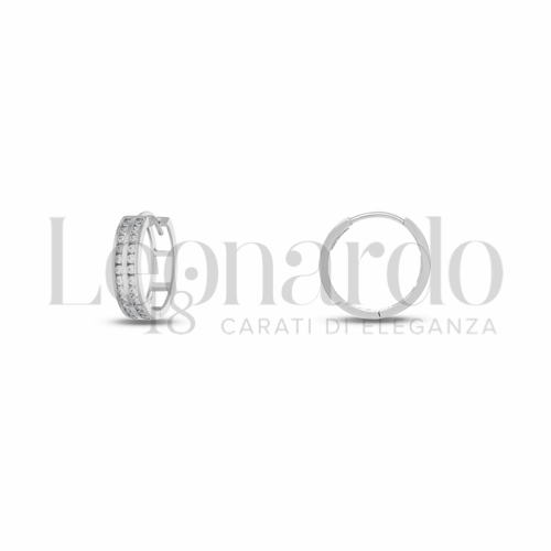 12 mm Diametro interno o misura con Zircone bianco in Oro Bianco da 2,9gr.