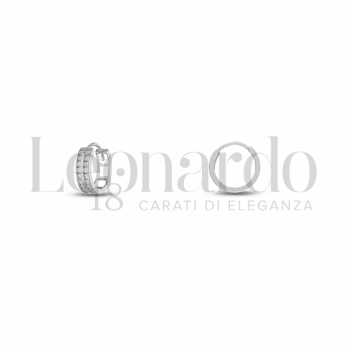 8 mm Diametro interno o misura con Zircone bianco in Oro Bianco da 2gr.