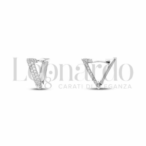 1° Misura Diametro interno o misura con Zircone bianco in Oro Bianco da 2,5gr.