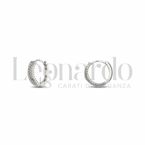 10 mm Diametro interno o misura con Zircone bianco in Oro Bianco da 2,7gr.