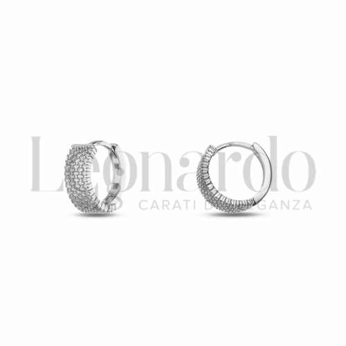 10 mm Diametro interno o misura con Zircone bianco in Oro Bianco da 3,1gr.