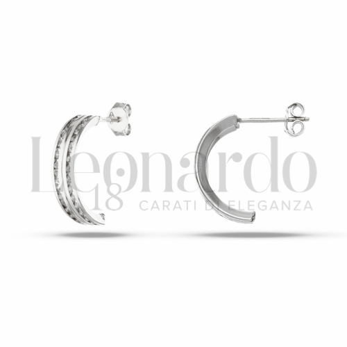 15 mm Diametro interno o misura con Zircone bianco in Oro Bianco da 1,9gr.