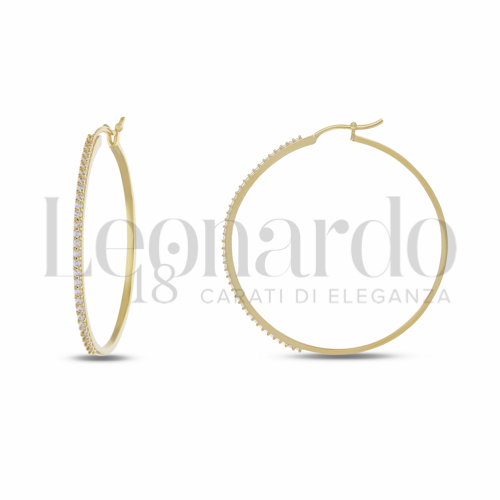 35 mm Diametro interno o misura con Zircone bianco in Oro Giallo da 4,7gr.