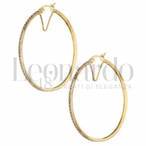 35 mm Diametro interno o misura con Zircone bianco in Oro Giallo da 4,1gr.
