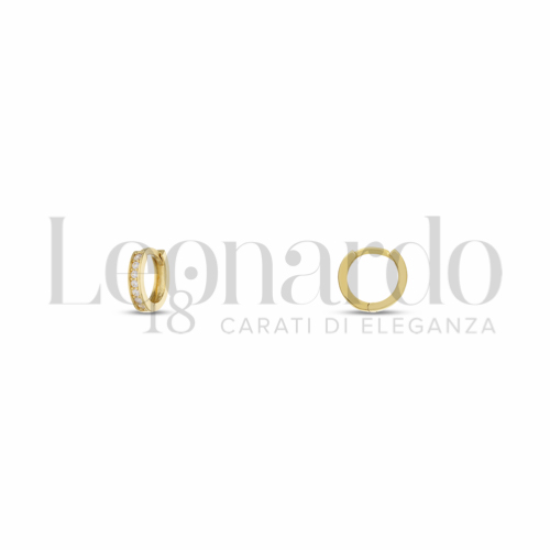 7 mm Diametro interno o misura con Zircone bianco in Oro Giallo da 1,3gr.