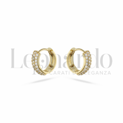 8 mm Diametro interno o misura con Zircone bianco in Oro Giallo da 2,2gr.