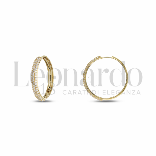 20 mm Diametro interno o misura con Zircone bianco in Oro Giallo da 5,1gr.