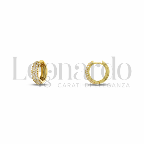 con Zircone bianco in Oro Giallo da 3,7gr.