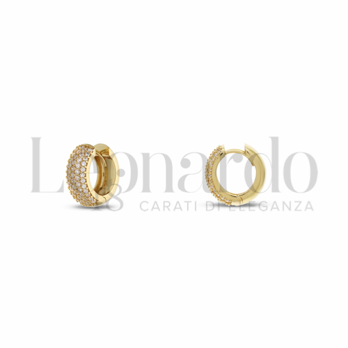 con Zircone bianco in Oro Giallo da 6gr.