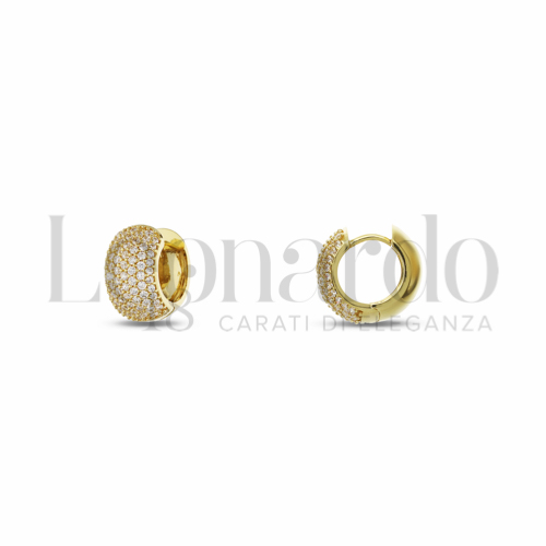 con Zircone bianco in Oro Giallo da 6,7gr.
