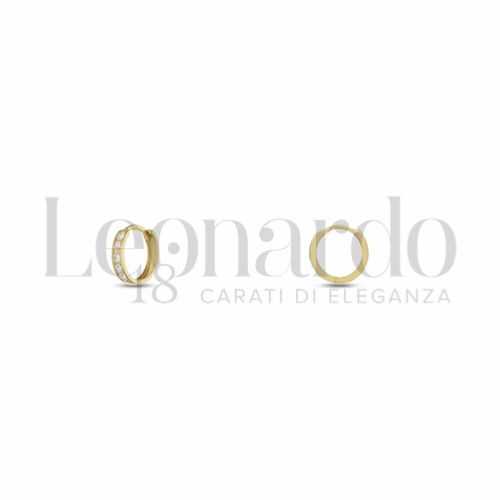 7 mm Diametro interno o misura con Zircone bianco in Oro Giallo da 0,8gr.