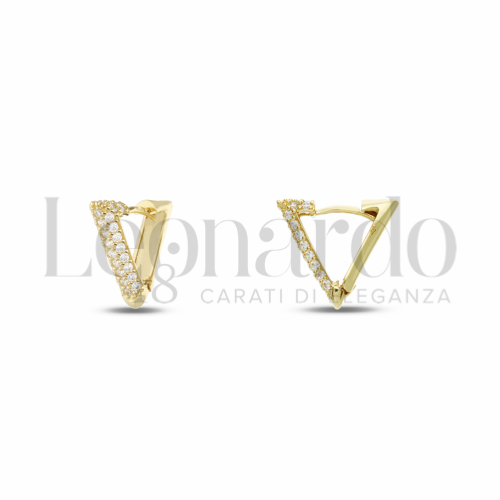1° Misura Diametro interno o misura con Zircone bianco in Oro Giallo da 2,7gr.