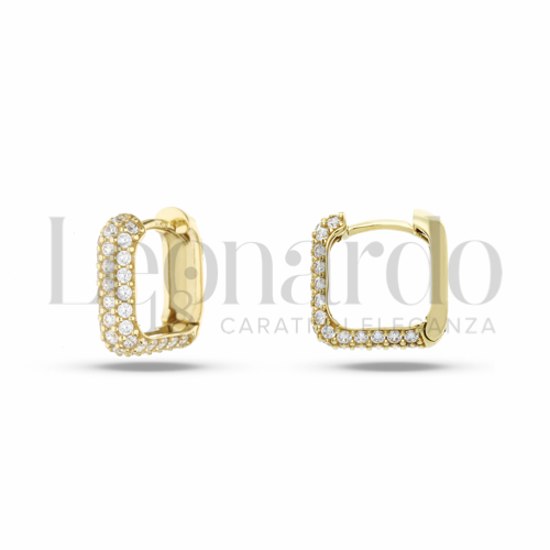 1° Misura Diametro interno o misura con Zircone bianco in Oro Giallo da 2,6gr.