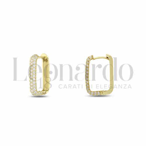 1° Misura Diametro interno o misura con Zircone bianco in Oro Giallo da 3,2gr.