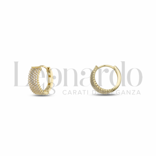10 mm Diametro interno o misura con Zircone bianco in Oro Giallo da 3,3gr.
