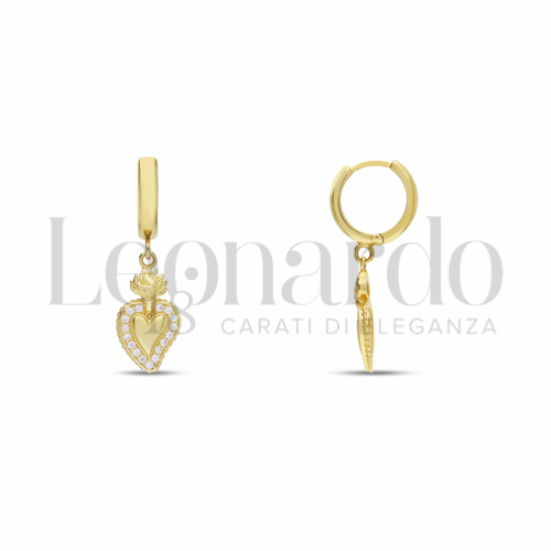 8 mm Diametro interno o misura con Zircone bianco in Oro Giallo da 4,1gr.