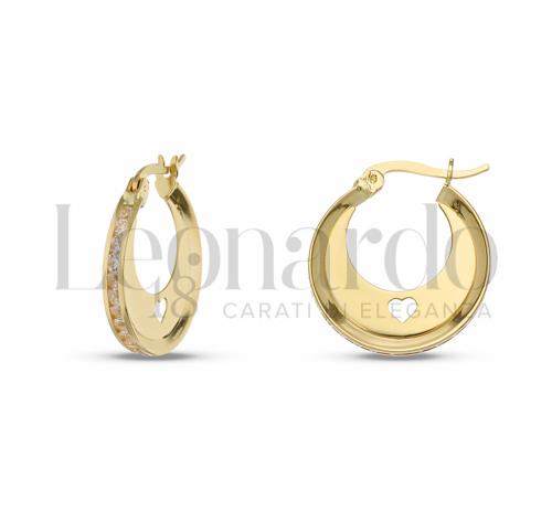 12 mm Diametro interno o misura con Zircone bianco in Oro Giallo da 2gr.