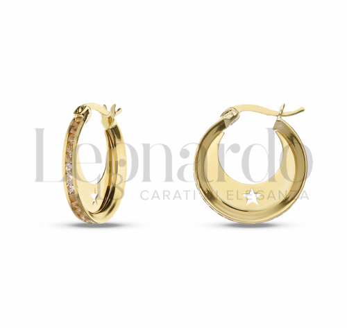 12 mm Diametro interno o misura con Zircone bianco in Oro Giallo da 2gr.