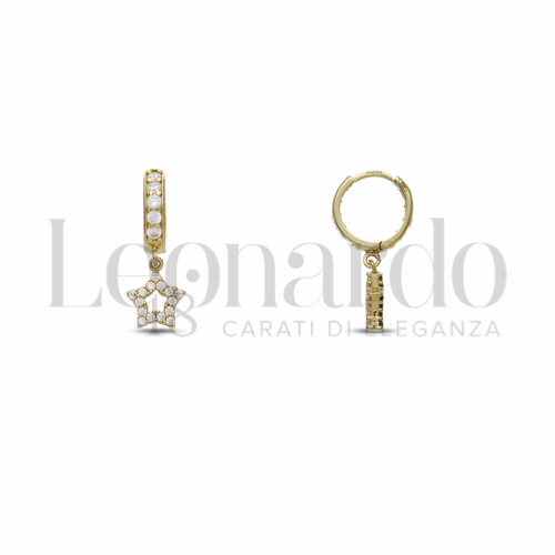 8 mm Diametro interno o misura con Double Face - Zirconi Bianchi + Zirconi neri in Oro Giallo da 2,3gr.