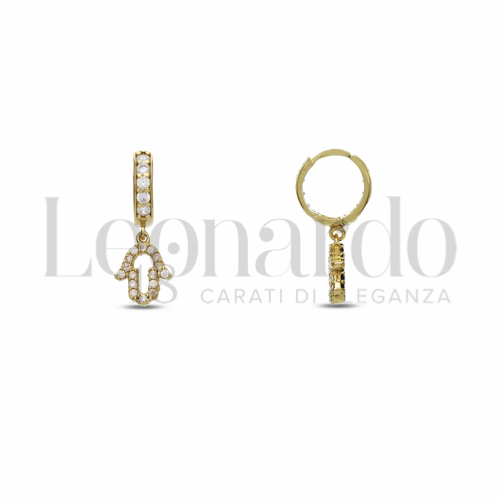 8 mm Diametro interno o misura con Double Face - Zirconi Bianchi + Zirconi neri in Oro Giallo da 2,4gr.