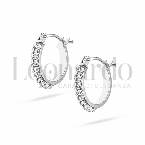 10 mm Diametro con Swarovski in Oro Bianco da 0,9gr.