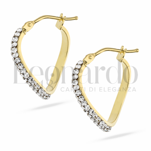 15 mm Diametro con Swarovski in Oro Giallo da 1,4gr.