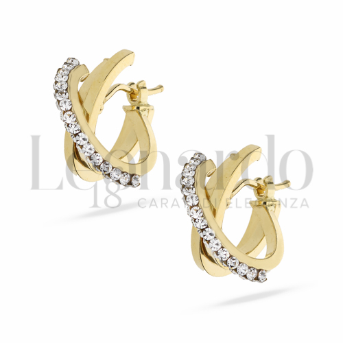 8 mm Diametro con Swarovski in Oro Giallo da 2,5gr.