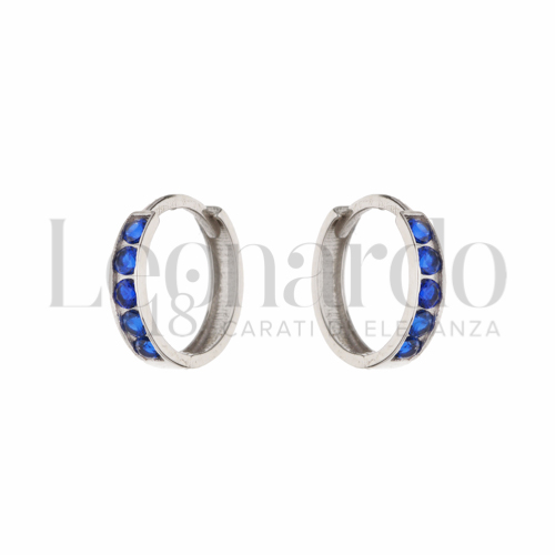 7 mm Diametro interno o misura con Zircone Blu in Oro Bianco da 0,6gr.
