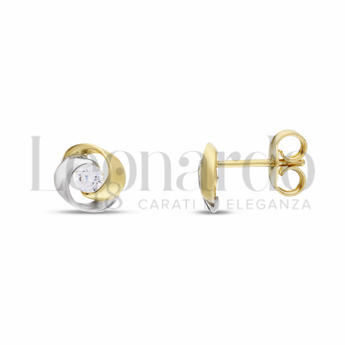 con Zircone bianco da Misura pietra o modello 3,00 mm in Oro Giallo e Oro Bianco da 1,6gr.