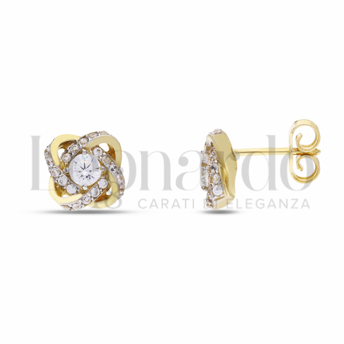 con Zircone bianco da Misura pietra o modello 3,00 mm in Oro Giallo e Oro Bianco da 2,8gr.
