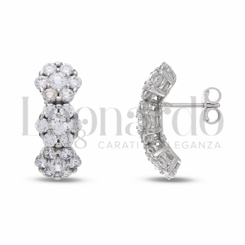 con Zircone bianco da Misura pietra o modello Trilogy Lineare in Oro Bianco da 5,3gr.